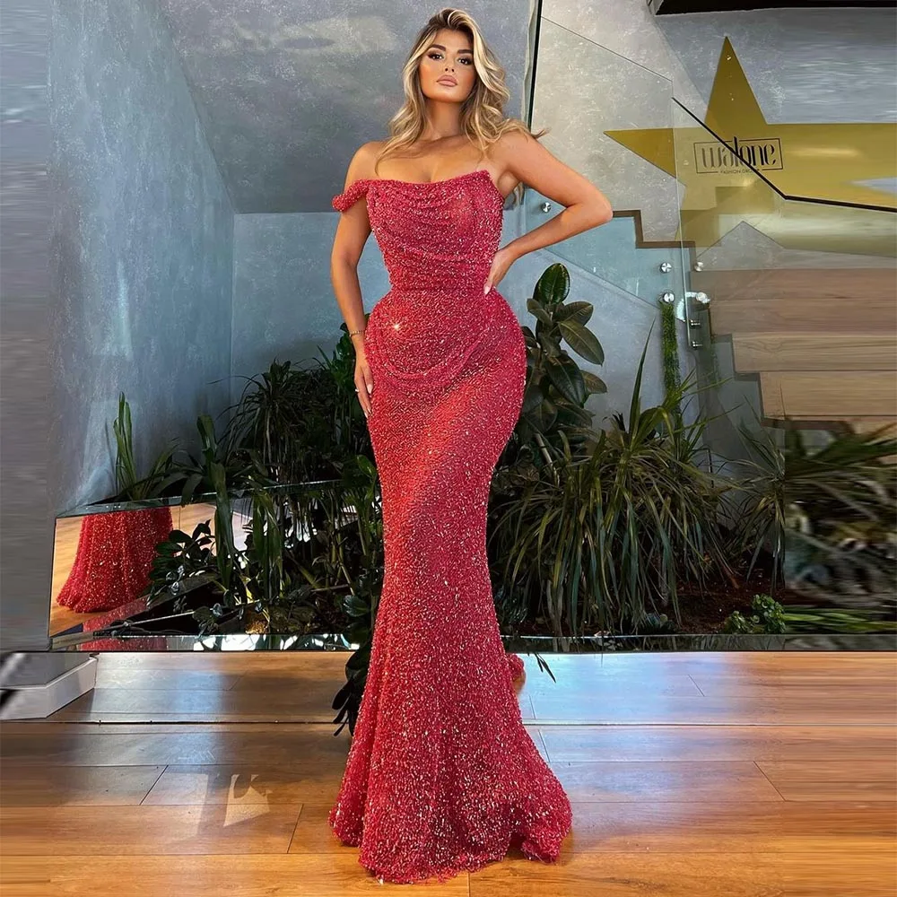 Xijun Sparkly Sequin Beading Mermaid Prom Dresses One Shoulder Pleat Ruched Evening Dress Wedding Party Gown 2022
Xijun Sparkly Sequin Beading Mermaid Prom Dresses One Shoulder Pleat Ruched Evening Dress Wedding Party Gown 2022