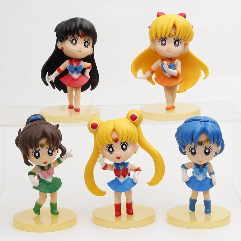 5pcs/set 9CM Anime Tsukino Usagi Moon Girl Q version kawaii Figure PVC Model toys doll Collect cake ornaments christmas gifts
5pcs/set 9CM Anime Tsukino Usagi Moon Girl Q version kawaii Figure PVC Model toys doll Collect cake ornaments christmas gifts
