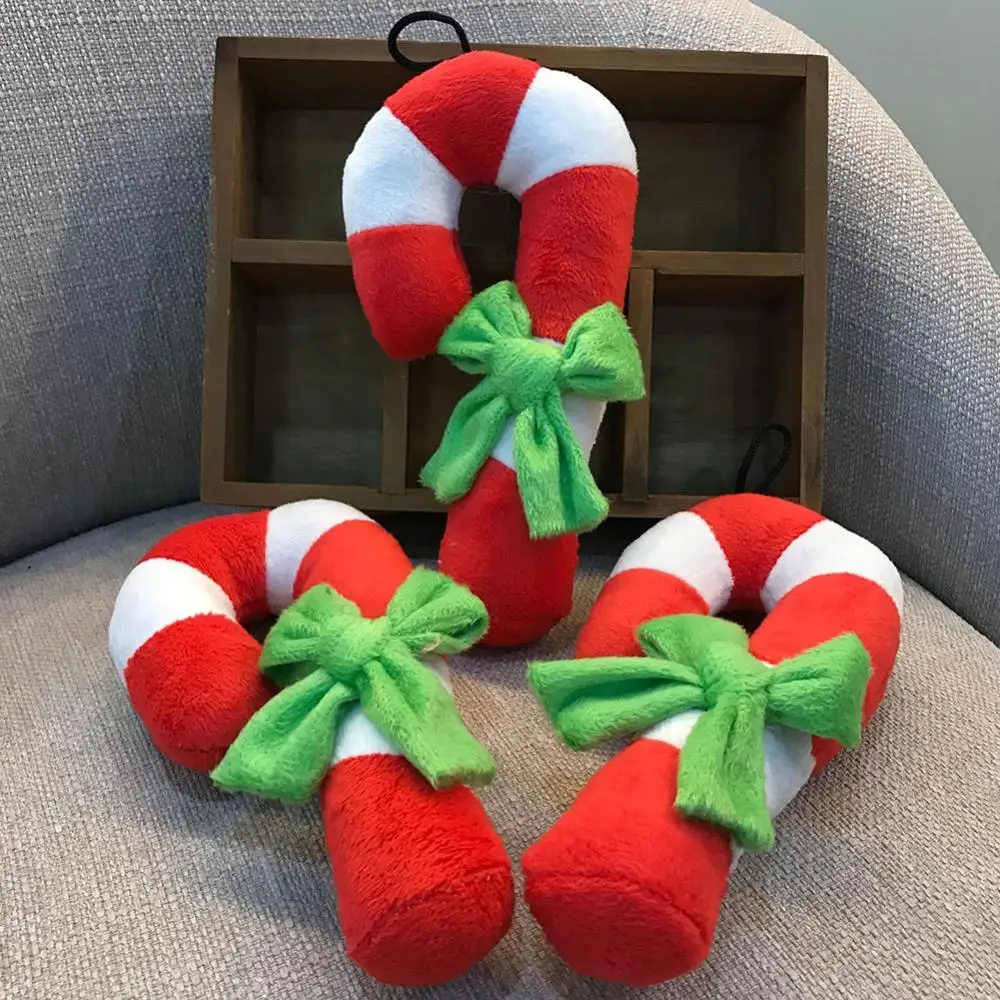 Pet dog interactive toy Christmas crutch shape chewing and biting training tool tooth dog products Sounding toys plush dog toy
Pet dog interactive toy Christmas crutch shape chewing and biting training tool tooth dog products Sounding toys plush dog toy