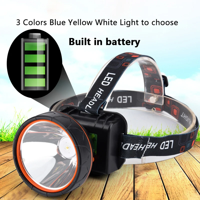 Built in Battery Led Headlamp 3 Colors White Yellow & Blue Rechargeable Headlight Head Flashlight Lamp Torch Light for Fishing
Built in Battery Led Headlamp 3 Colors White Yellow & Blue Rechargeable Headlight Head Flashlight Lamp Torch Light for Fishing