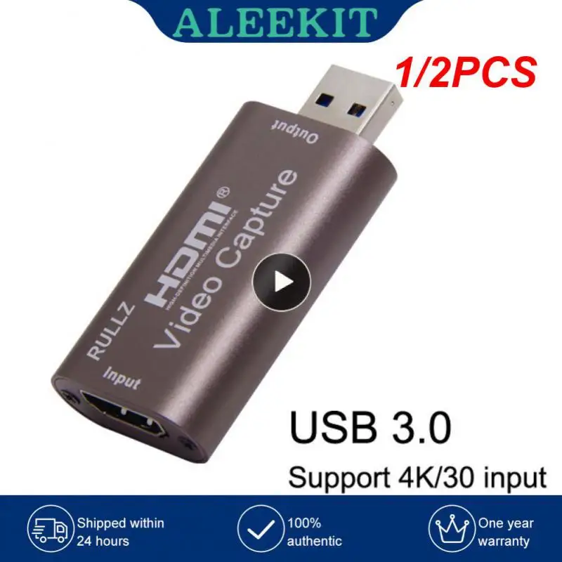 

1/2 шт. HDMI-совместимая карта видеозахвата USB 3.0 записывающее устройство для/3 игровых ТВ-приставок телефонов видеокамер записывающих прямых трансляций