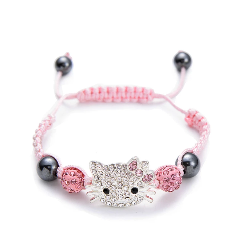 Handmade Cute Children Cat Bracelet for Kids Girls Boys Crystal Beads Connected Braid Charm Bracelets Jewelry wedding decoration
Handmade Cute Children Cat Bracelet for Kids Girls Boys Crystal Beads Connected Braid Charm Bracelets Jewelry wedding decoration