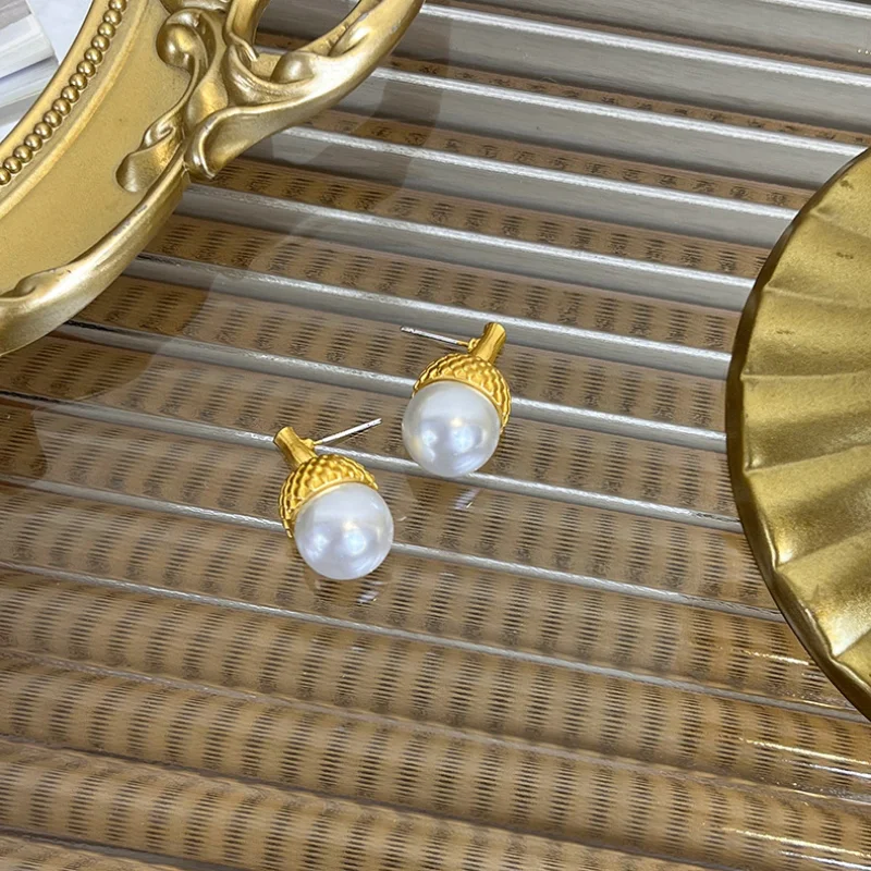 Minar Kawail Simulated Pearl Pine Cones Hanging Dangle Earrings for Women 18K Gold Plating Nuts Pendant Earring Casual Jewelry
Minar Kawail Simulated Pearl Pine Cones Hanging Dangle Earrings for Women 18K Gold Plating Nuts Pendant Earring Casual Jewelry