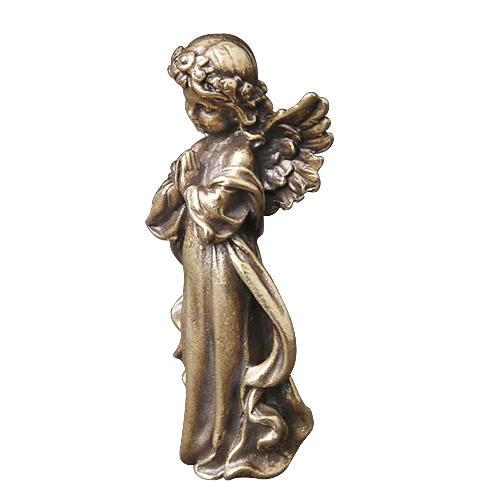 

Angel Statue Figurines Sculpture Figurine Memorialcopper God Brass Mini Ornament Bronze Wing Guardian Rememberance Cupid Love
