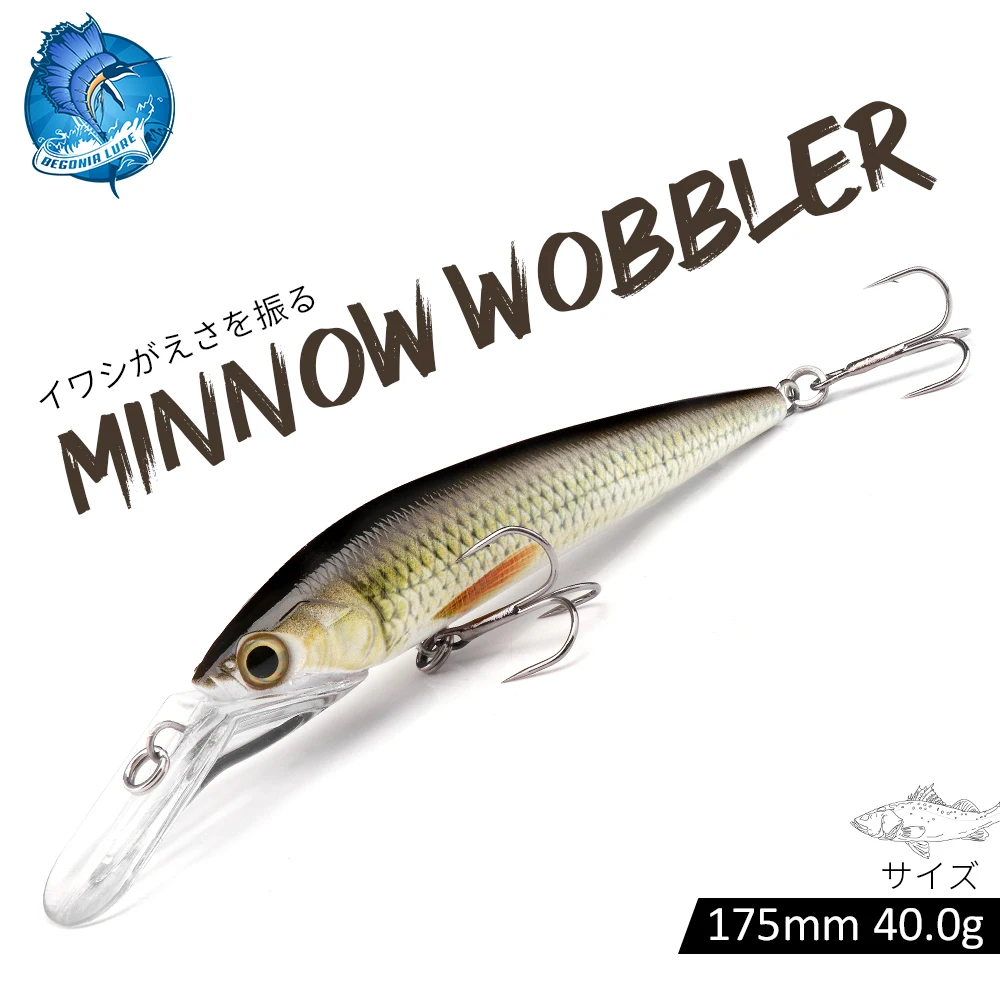 Begonia Lure Floating Minnow Wobblers For Pike 175mm 40g Hard Artificial Bait Black Minnow Trolling Crankbaits Fishing Lures
Begonia Lure Floating Minnow Wobblers For Pike 175mm 40g Hard Artificial Bait Black Minnow Trolling Crankbaits Fishing Lures