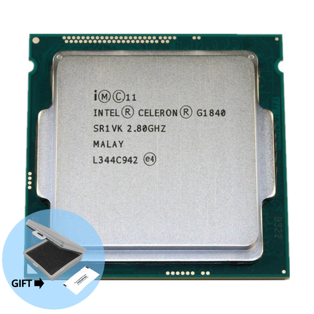 

Intel Celeron G1840 2.8GHz 2M Cache Dual-Core CPU Processor SR1VK SR1RR LGA1150 Tray
