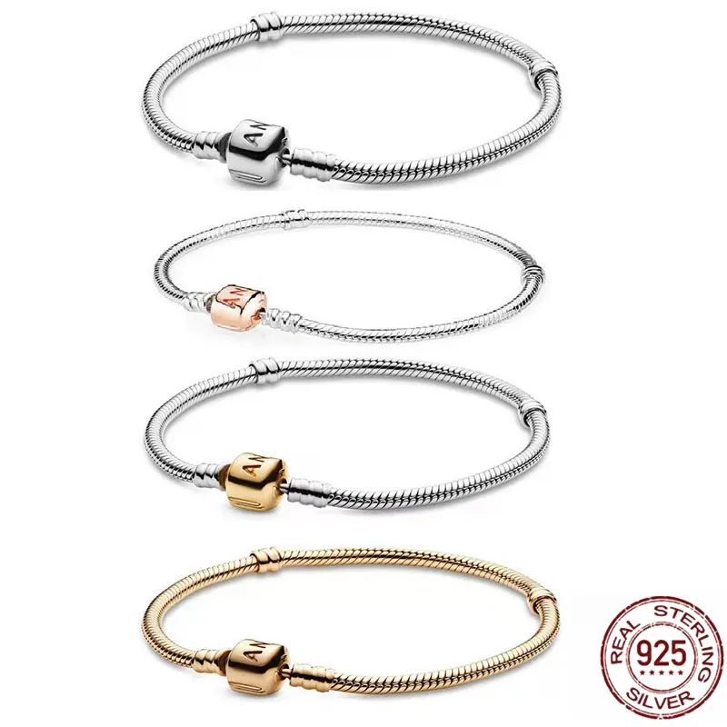 High Quality Bracelet 925Solid Silver Chain Bracelet Fit DIY Beads Charms Women Gift
High Quality Bracelet 925Solid Silver Chain Bracelet Fit DIY Beads Charms Women Gift