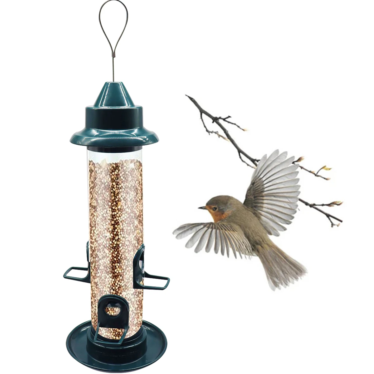 Hanging Wild Bird Seed Feeder Bird Feeding Tool Garden Paddock Outdoor Decoration Bird Tableware Bird Feeder Pet Supplies
Hanging Wild Bird Seed Feeder Bird Feeding Tool Garden Paddock Outdoor Decoration Bird Tableware Bird Feeder Pet Supplies