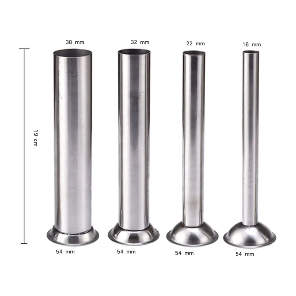 4Pcs Stuffing Tubes Шприц Колбасный Embutidora De Chorizo Sausage Stuffer Funnels Nozzles Silver 165mm/6.5inch
4Pcs Stuffing Tubes Шприц Колбасный Embutidora De Chorizo Sausage Stuffer Funnels Nozzles Silver 165mm/6.5inch