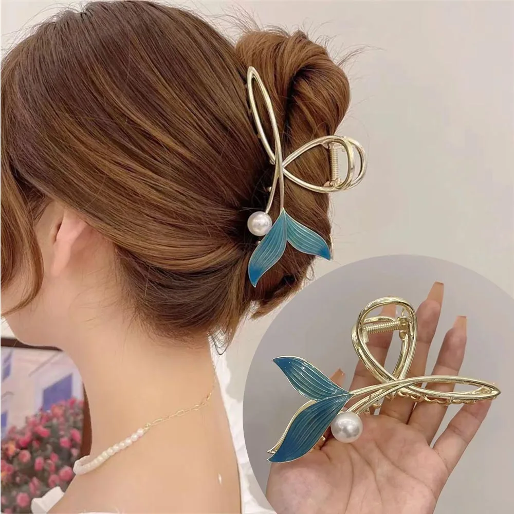 Haimeikang Metal Fishtail Pearl Hair Crab Clip Hairpins Women Cute Fashion Barrettes Headband Headwear Ponytail Hair Accessories
Haimeikang Metal Fishtail Pearl Hair Crab Clip Hairpins Women Cute Fashion Barrettes Headband Headwear Ponytail Hair Accessories