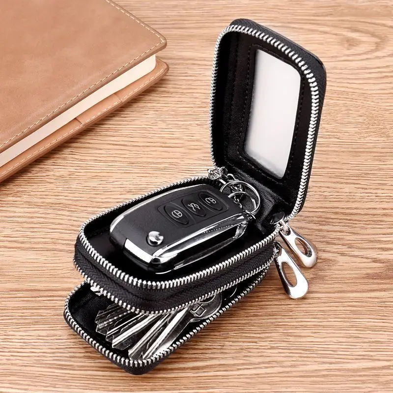 Genuine leather double key bag real cowhide large capacity card bag 2 in 1 car lock key bag waist hanging home lock bag male
Genuine leather double key bag real cowhide large capacity card bag 2 in 1 car lock key bag waist hanging home lock bag male