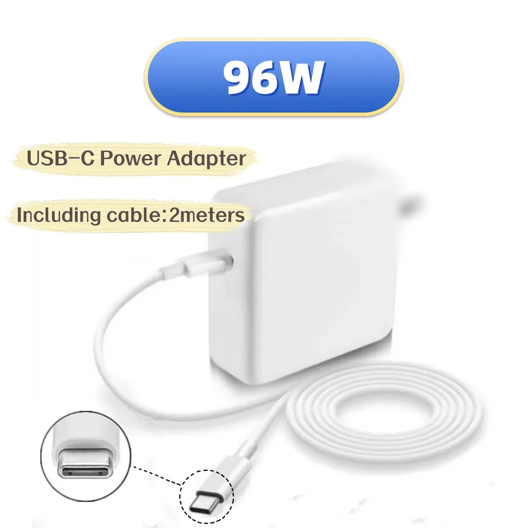 96W USB C fast charger power adapter compatible with the new MacBook Air 13" and MacBook Pro 16" 15" 14" 13" 2021 2020 2019 201
96W USB C fast charger power adapter compatible with the new MacBook Air 13" and MacBook Pro 16" 15" 14" 13" 2021 2020 2019 201