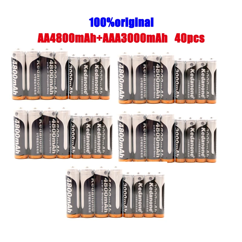 AAA + AA rechargeable AA 1.5V 4800mah - 1.5V AAA 3000mAh alkaline battery flashlight toy watch MP3 player, free delivery
AAA + AA rechargeable AA 1.5V 4800mah - 1.5V AAA 3000mAh alkaline battery flashlight toy watch MP3 player, free delivery