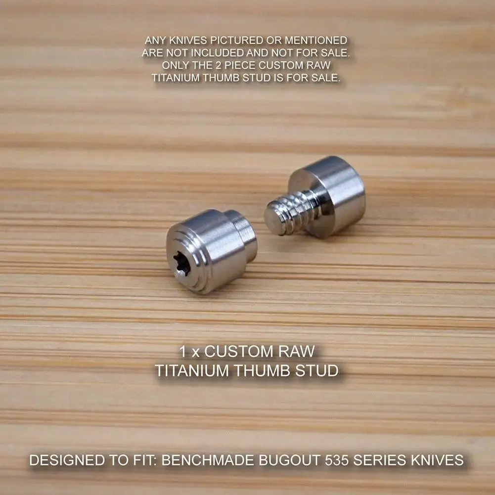 1 Set Custom Titanium Thumb Studs For Benchmade Bugout 535 Knife DIY Make Folding Pocket Knives Making Accessories Pushed Nail
1 Set Custom Titanium Thumb Studs For Benchmade Bugout 535 Knife DIY Make Folding Pocket Knives Making Accessories Pushed Nail