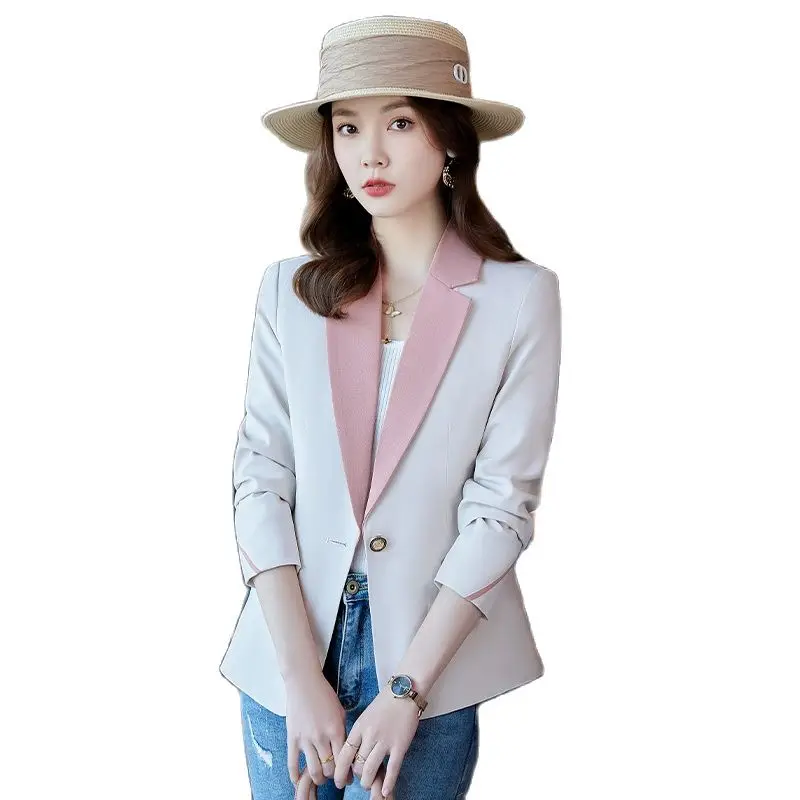 New Patchwork Blazers for Women 2023 Fashion Office Ladies Notched Long Sleeve Single Button Female Coats Vintage Elegant Jacket
New Patchwork Blazers for Women 2023 Fashion Office Ladies Notched Long Sleeve Single Button Female Coats Vintage Elegant Jacket