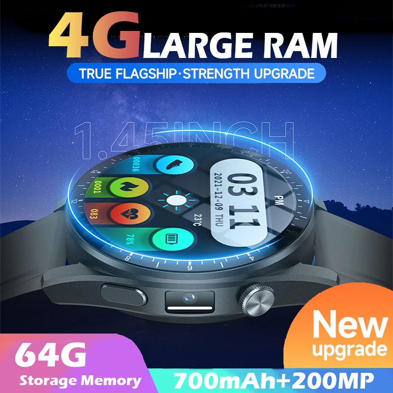 New 4G Connected Smart Watches Men 4g 64g A2 Android 10 1.45 Inch Screen Call Sim Card Fitness Sports Four Nuclear1.3G Watch
New 4G Connected Smart Watches Men 4g 64g A2 Android 10 1.45 Inch Screen Call Sim Card Fitness Sports Four Nuclear1.3G Watch