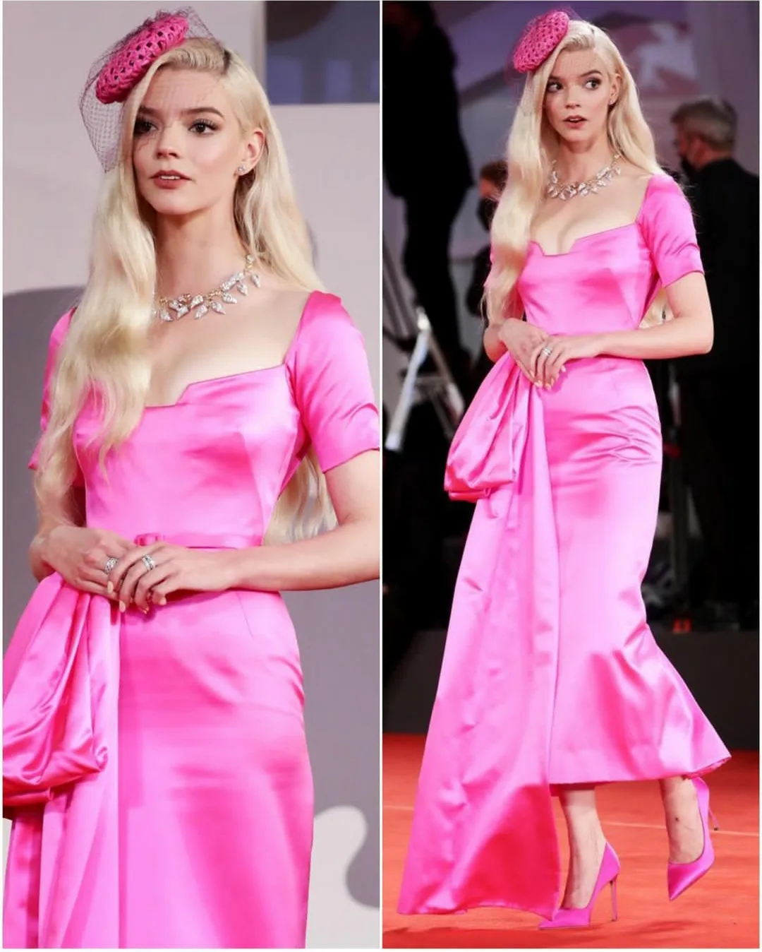 Pink Satin Prom Dresses for Muslim with Bow فساتين السهرة Mermaid Ankle Length Short Sleeve Pleated Party Dress for Women 2023
Pink Satin Prom Dresses for Muslim with Bow فساتين السهرة Mermaid Ankle Length Short Sleeve Pleated Party Dress for Women 2023