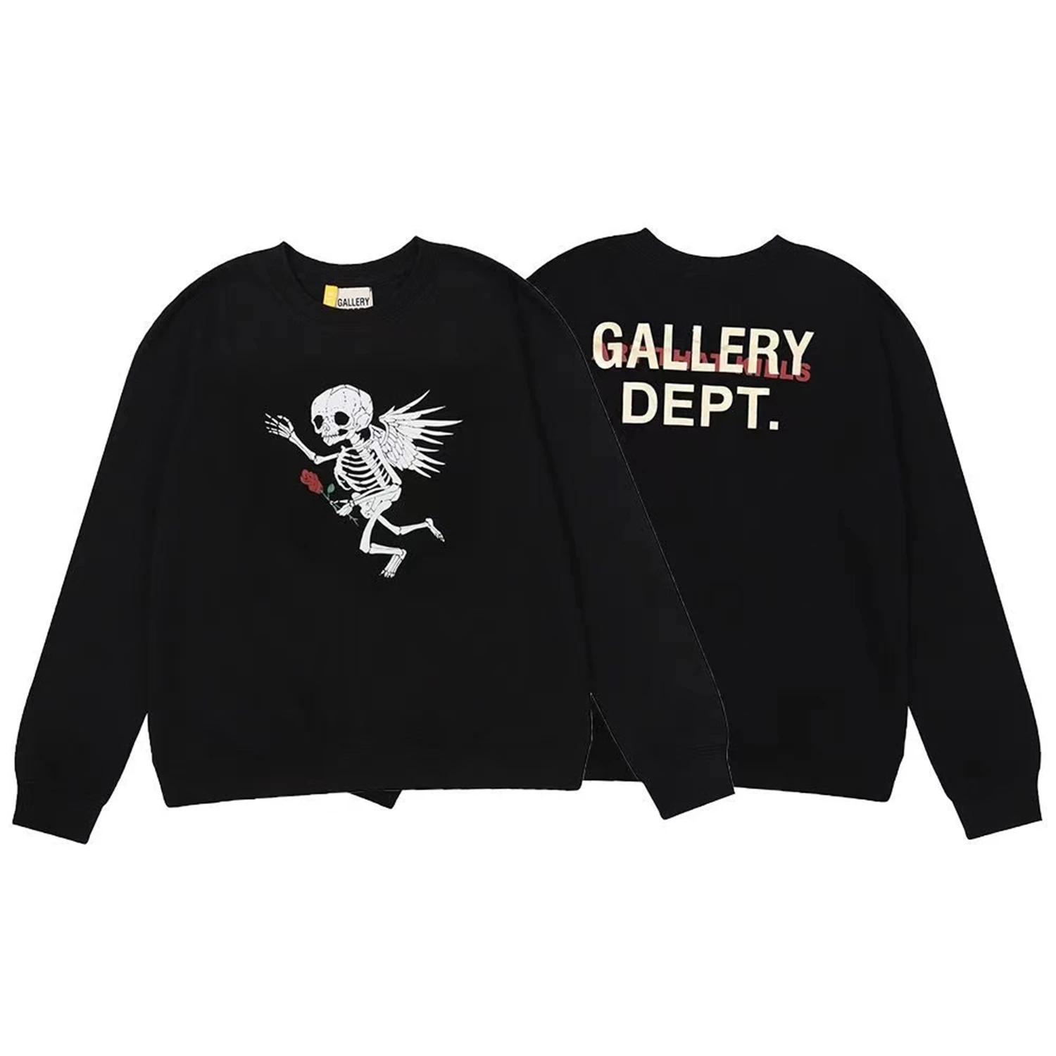 Winter GARY DEPT Angel Skull Rose Cotton Logo Men's and Women's Round Neck Long Sleeve Oversized Loose Casual Sports Sweater
Winter GARY DEPT Angel Skull Rose Cotton Logo Men's and Women's Round Neck Long Sleeve Oversized Loose Casual Sports Sweater