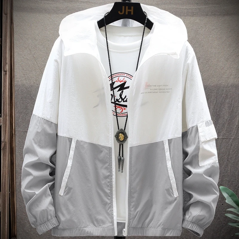 Men UV Protection Jacket Summer Skin Coats Mens Outdoor Sports Coats Sunscreen Zipper Hooded Thin Windbreaker New Male Clothes
Men UV Protection Jacket Summer Skin Coats Mens Outdoor Sports Coats Sunscreen Zipper Hooded Thin Windbreaker New Male Clothes