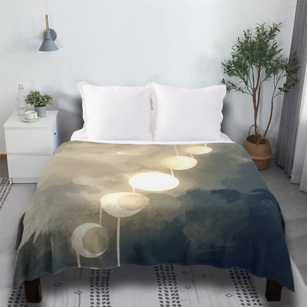 

Phases Fluffy Warm Cozy Fabric Best Bed Boho Luxury Throw Blanket