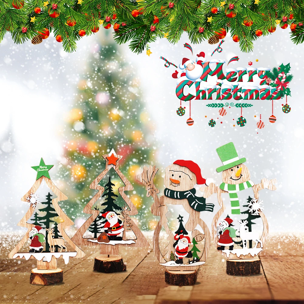 New Christmas Wooden Ornaments Tabletop Santa Claus Snowman Tree Wood Crafts Xmas Party Decoration Home Table Decor
New Christmas Wooden Ornaments Tabletop Santa Claus Snowman Tree Wood Crafts Xmas Party Decoration Home Table Decor