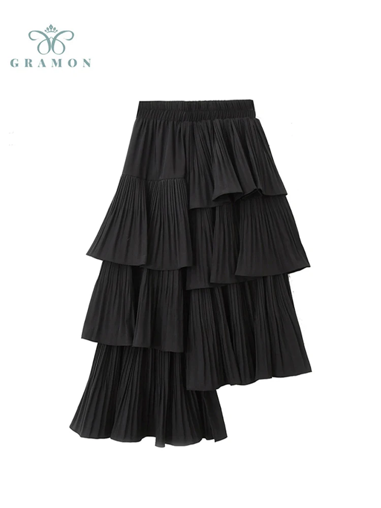 Female High Waist Elegant Casual Ruffle A-line Skirt Women Fashion Irregular Skirt Spring Autumn 2022 Elastic Waist Midi Skirts
Female High Waist Elegant Casual Ruffle A-line Skirt Women Fashion Irregular Skirt Spring Autumn 2022 Elastic Waist Midi Skirts