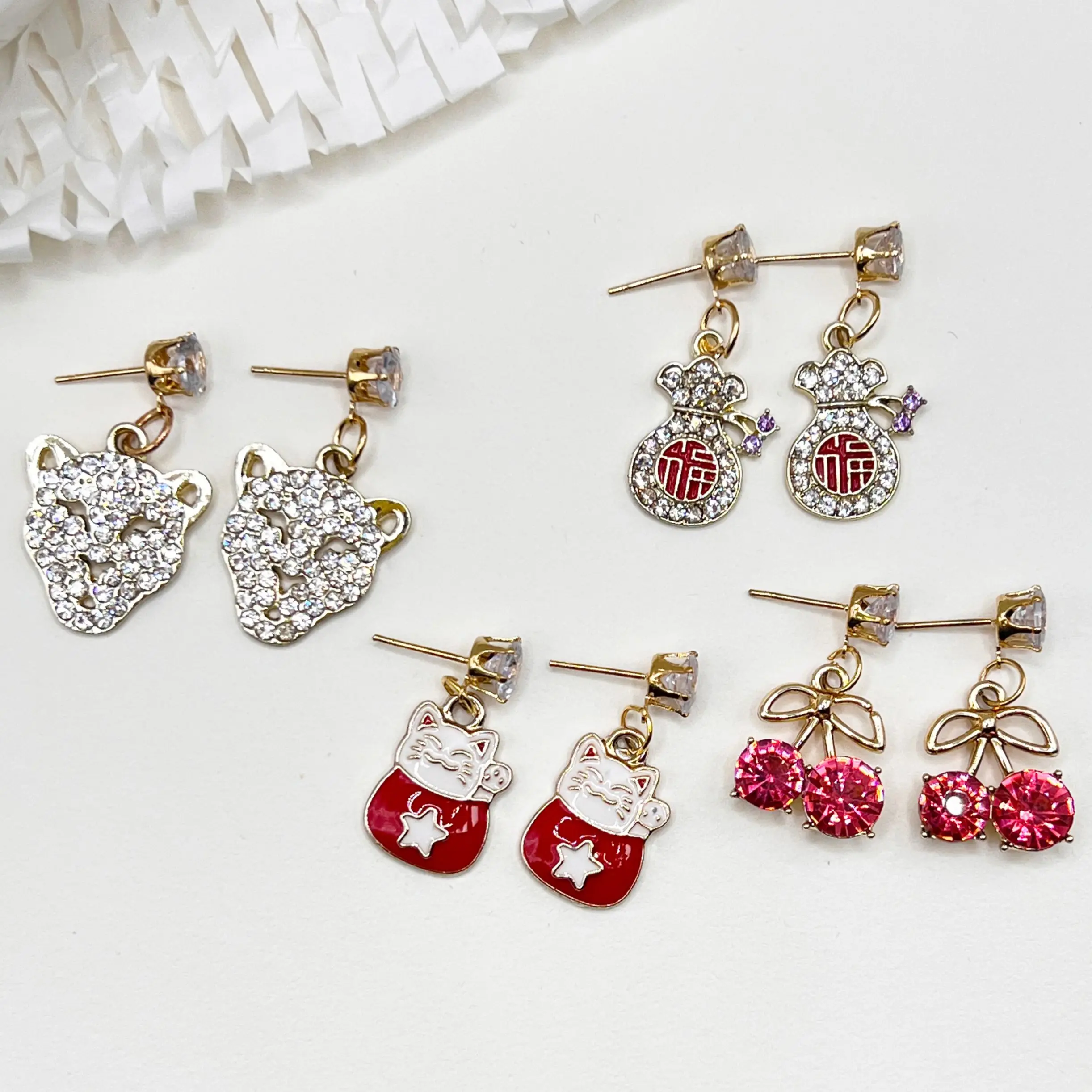 925 silver needle KC gold new year collection earrings for women korean fashion jewelry zircon girls daily wear earrings
925 silver needle KC gold new year collection earrings for women korean fashion jewelry zircon girls daily wear earrings