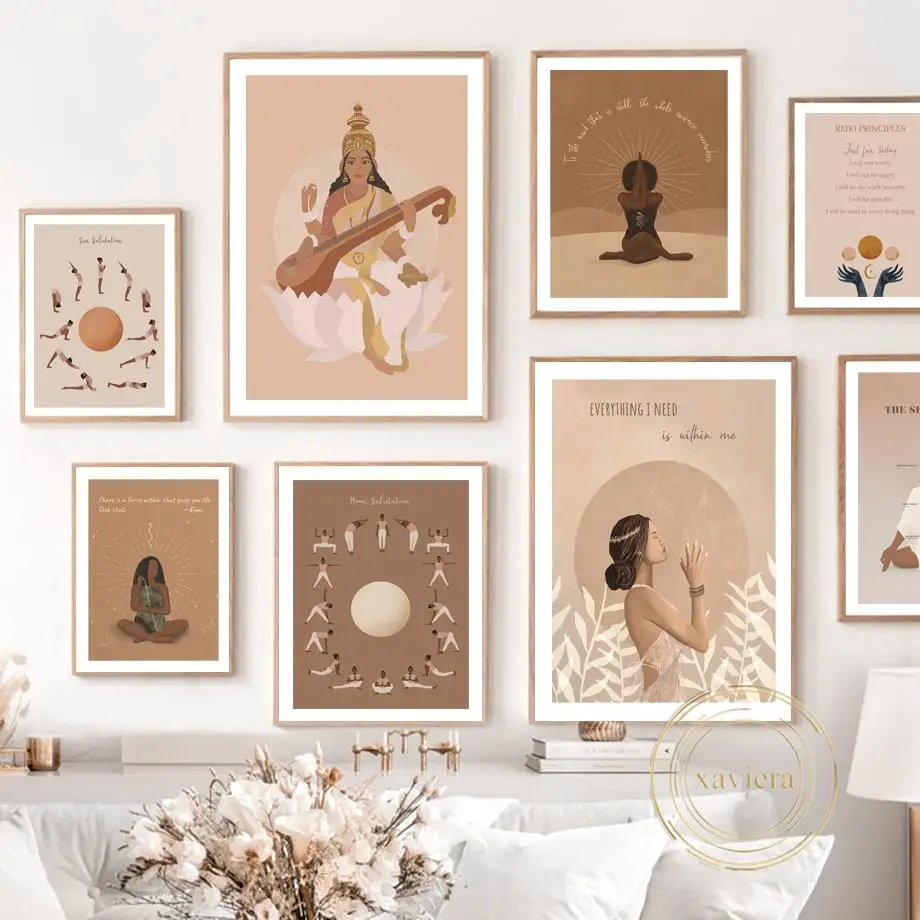 Indian Goddess Yoga African Woman Canvas Painting Boho Beige Posters and Prints Wall Art Picture Home Decor Bedroom Yoga Room
Indian Goddess Yoga African Woman Canvas Painting Boho Beige Posters and Prints Wall Art Picture Home Decor Bedroom Yoga Room