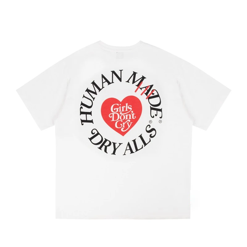 Mens and Womens High Street Retro Short Sleeve Tshirts Loose Crew Neck Tops Girls Dont Cry Letter Print Human Made Summer Tees
Mens and Womens High Street Retro Short Sleeve Tshirts Loose Crew Neck Tops Girls Dont Cry Letter Print Human Made Summer Tees