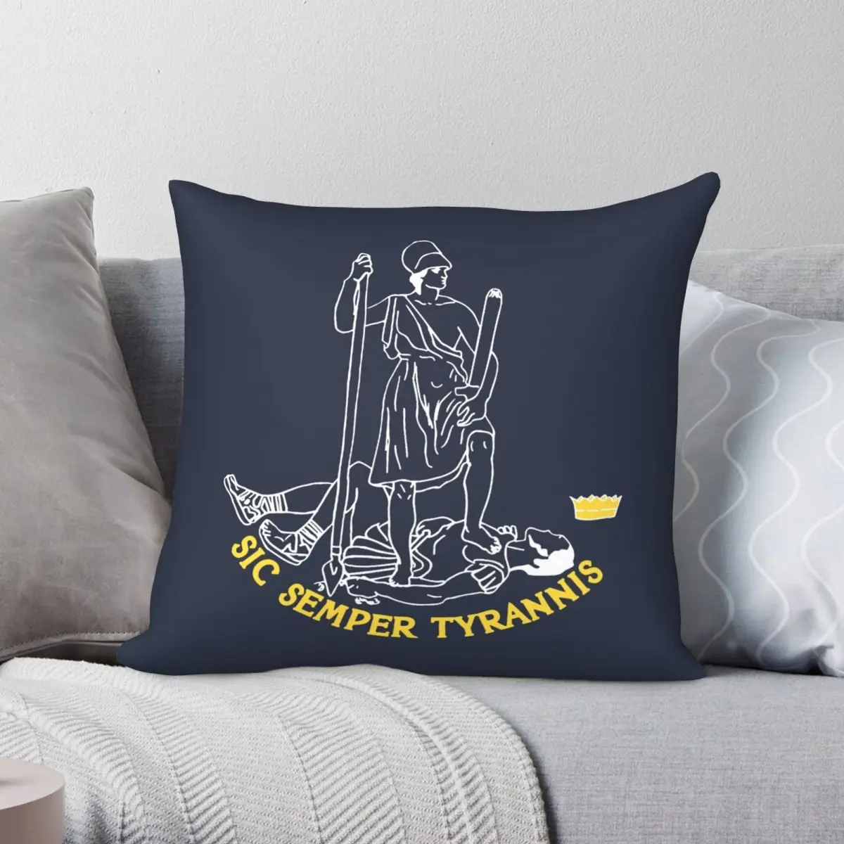 Sic Semper Tyrannis Square Pillowcase Polyester Linen Velvet Printed Zip Decor Throw Pillow Case Sofa Cushion Cover 45x45
Sic Semper Tyrannis Square Pillowcase Polyester Linen Velvet Printed Zip Decor Throw Pillow Case Sofa Cushion Cover 45x45
