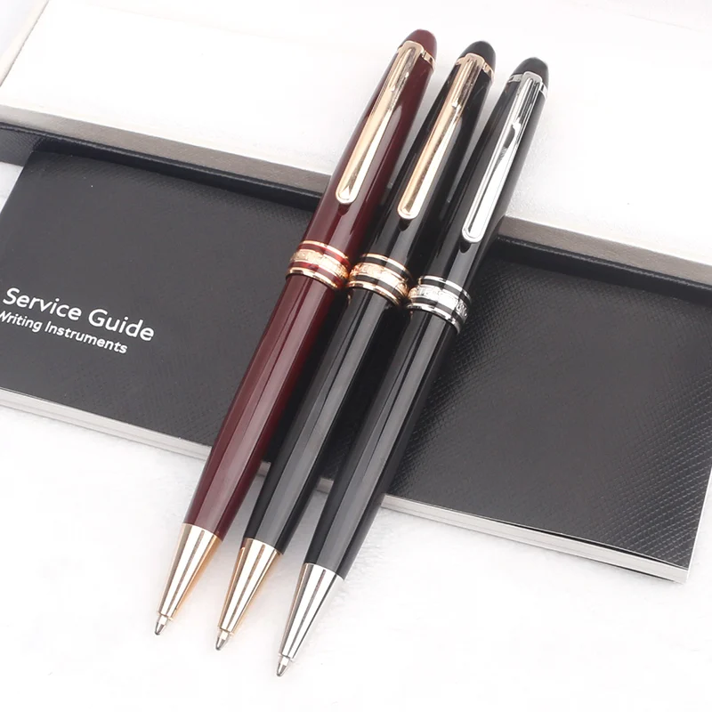 

Hot MB Ballpoint Pen Black Resin RollerBall Pen Luxury Promotion Fountain Pens No Gift Box 163