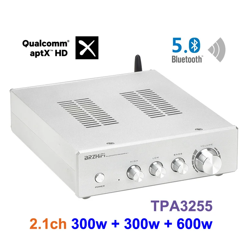 BRZHIFI сабвуфер двухъядерный TPA3255 Bluetooth-совместимый 5,0 аудиофил усилитель 2,1 канальный аудио мощный стерео усилитель
BRZHIFI сабвуфер двухъядерный TPA3255 Bluetooth-совместимый 5,0 аудиофил усилитель 2,1 канальный аудио мощный стерео усилитель