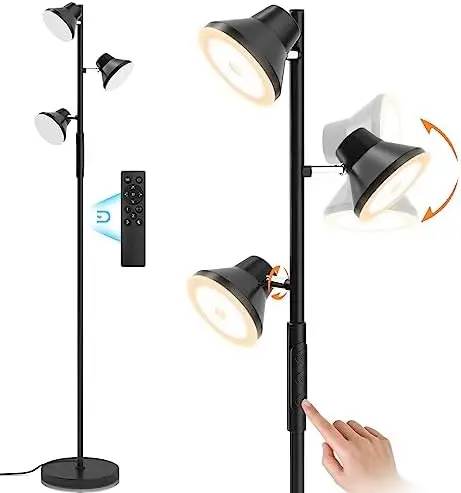 LED Floor Lamp, 36W Dimmable Standing Lamp with Remote & Touch Control, 2700K-6500K, Modern Tree Floor Lamp with 3 Rotatable
LED Floor Lamp, 36W Dimmable Standing Lamp with Remote & Touch Control, 2700K-6500K, Modern Tree Floor Lamp with 3 Rotatable