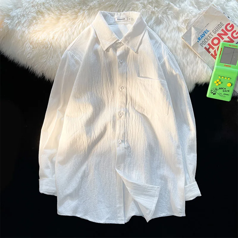 2023 Solid Color Long-sleeved Shirts Men Korean Style Comfortable Blouses Casual Loose Single Breasted Shirt Leisure E101
2023 Solid Color Long-sleeved Shirts Men Korean Style Comfortable Blouses Casual Loose Single Breasted Shirt Leisure E101