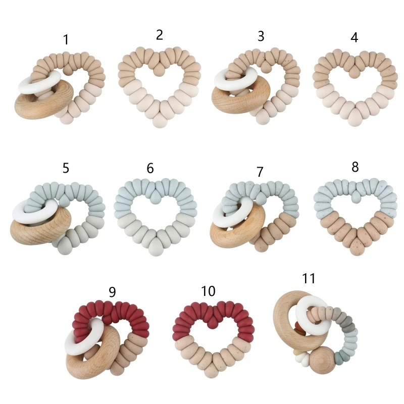 Baby Teether Silicone Beads Nursing Bracelet Soother Wooden Ring Teething Rattle Molar Toy for Newborn Infant Drop Shipping
Baby Teether Silicone Beads Nursing Bracelet Soother Wooden Ring Teething Rattle Molar Toy for Newborn Infant Drop Shipping