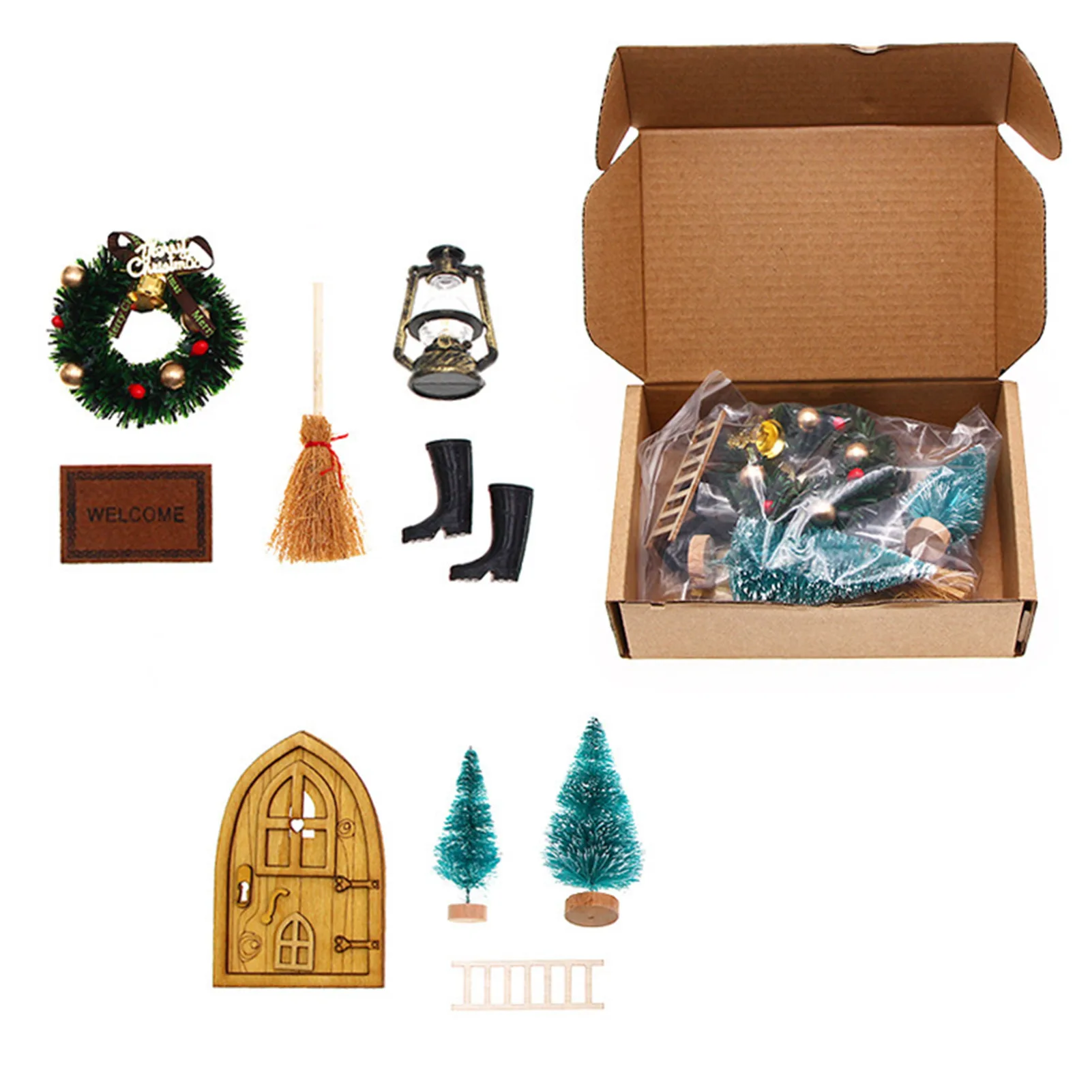 Gnome Door Christmas Set Gnome Door Nissedor Accessory Set for Table Bookshelf Fireplace Decor
Gnome Door Christmas Set Gnome Door Nissedor Accessory Set for Table Bookshelf Fireplace Decor