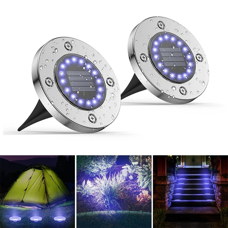 Solar Lights 4 Pcs,16LED Solar Powered Disk Lights Solar Garden Lights Landscape Lighting For Lawn Walkway
Solar Lights 4 Pcs,16LED Solar Powered Disk Lights Solar Garden Lights Landscape Lighting For Lawn Walkway