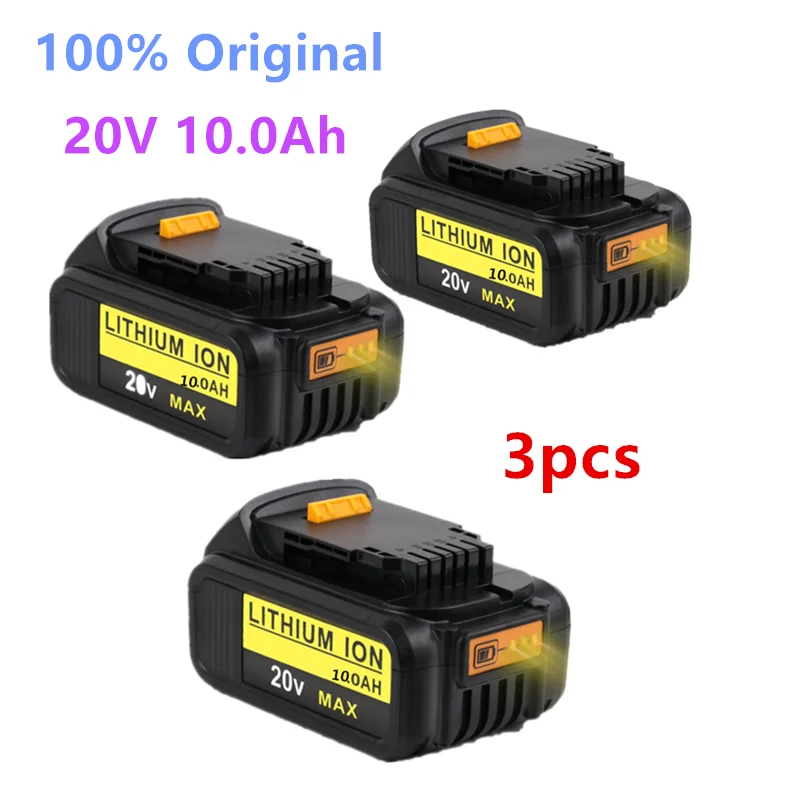 3PCS New 100% Original 10000mAh 20V for Dewalt Power Tool Battery DCB206 20V 10.0Ah Battery DCB206 20V Battery DCB205 DCB204-2
3PCS New 100% Original 10000mAh 20V for Dewalt Power Tool Battery DCB206 20V 10.0Ah Battery DCB206 20V Battery DCB205 DCB204-2