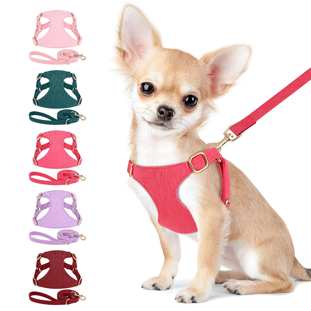 Soft Small Dogs Harness Leash Set Adjustable High Quality Puppy Harness Vest For Chihuahua Yorkie With 150cm Walking Lead Stripe
Soft Small Dogs Harness Leash Set Adjustable High Quality Puppy Harness Vest For Chihuahua Yorkie With 150cm Walking Lead Stripe