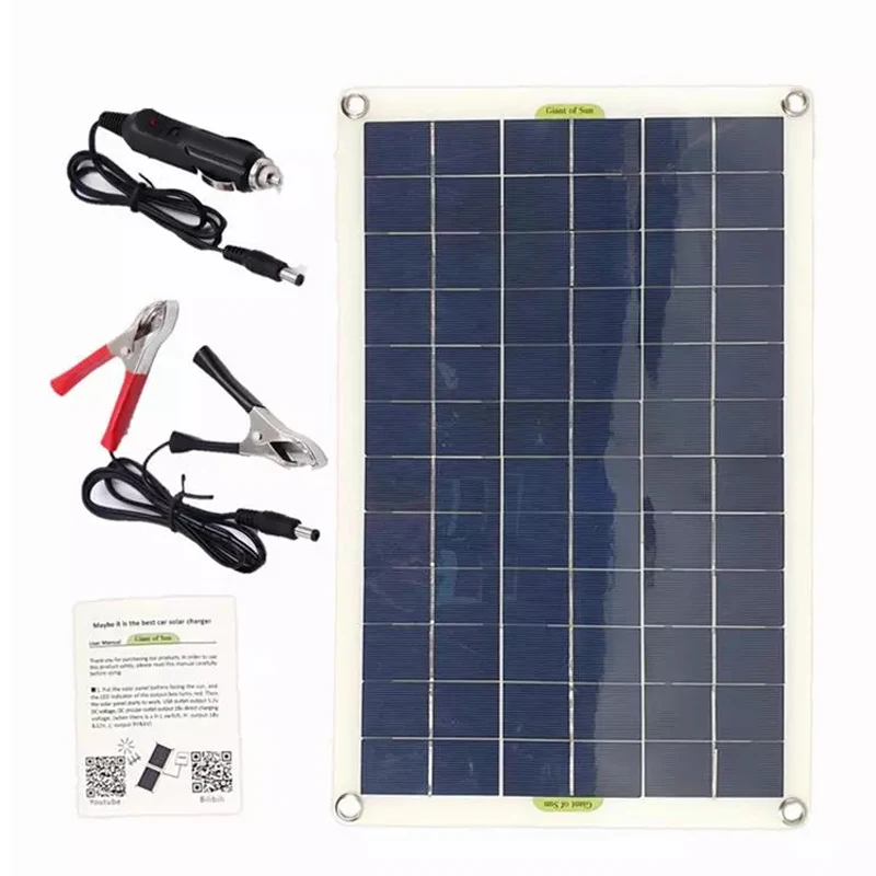 50W Solar Panel USB Output Solar Cells Poly Solar Panel For 12V/24V Battery Power Charger
50W Solar Panel USB Output Solar Cells Poly Solar Panel For 12V/24V Battery Power Charger
