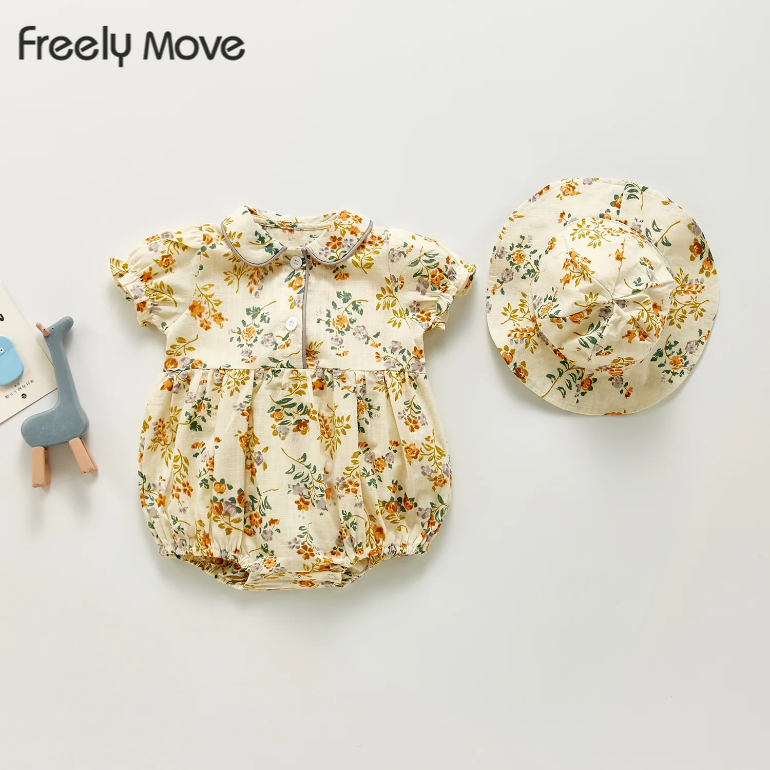 Freely Move Korean Infant Baby Girls Cotton Short Sleeve Flower Jumpsuit Toddler Baby Girl Rompers Summer Baby Girl Clothes
Freely Move Korean Infant Baby Girls Cotton Short Sleeve Flower Jumpsuit Toddler Baby Girl Rompers Summer Baby Girl Clothes