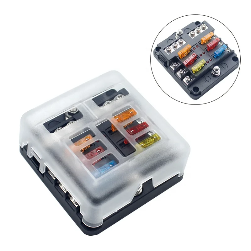 (1 Pack)Dc 12/24v Automotive Car Marine Boat RV Truck With Led Indicator 12 Circuits Negative Waterproof Fuse Block Box
(1 Pack)Dc 12/24v Automotive Car Marine Boat RV Truck With Led Indicator 12 Circuits Negative Waterproof Fuse Block Box