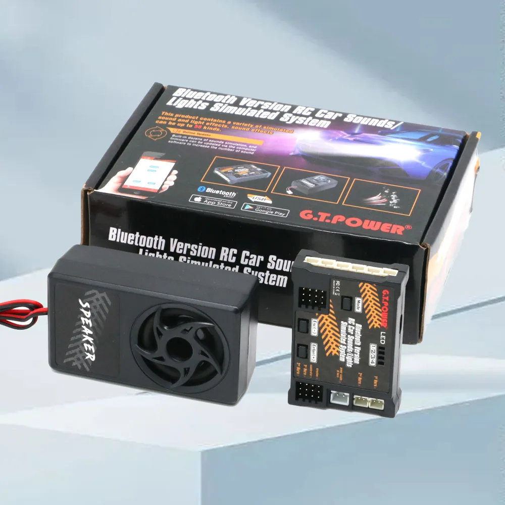 Engine Sound Simulated System / Lights Simulated System RC Car G.T.Power Bluetooth Version For RC Car Axial SCX 10 TRX4
Engine Sound Simulated System / Lights Simulated System RC Car G.T.Power Bluetooth Version For RC Car Axial SCX 10 TRX4