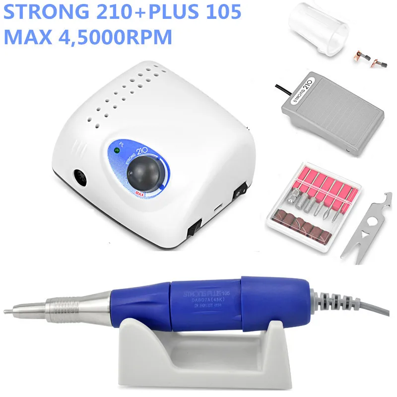 Authent 65W 35000RPM Electric Nail Drill Machine Strong 210 plus 105 Model Manicure Pedicure Nail File Bit Nail Art Equipment
Authent 65W 35000RPM Electric Nail Drill Machine Strong 210 plus 105 Model Manicure Pedicure Nail File Bit Nail Art Equipment