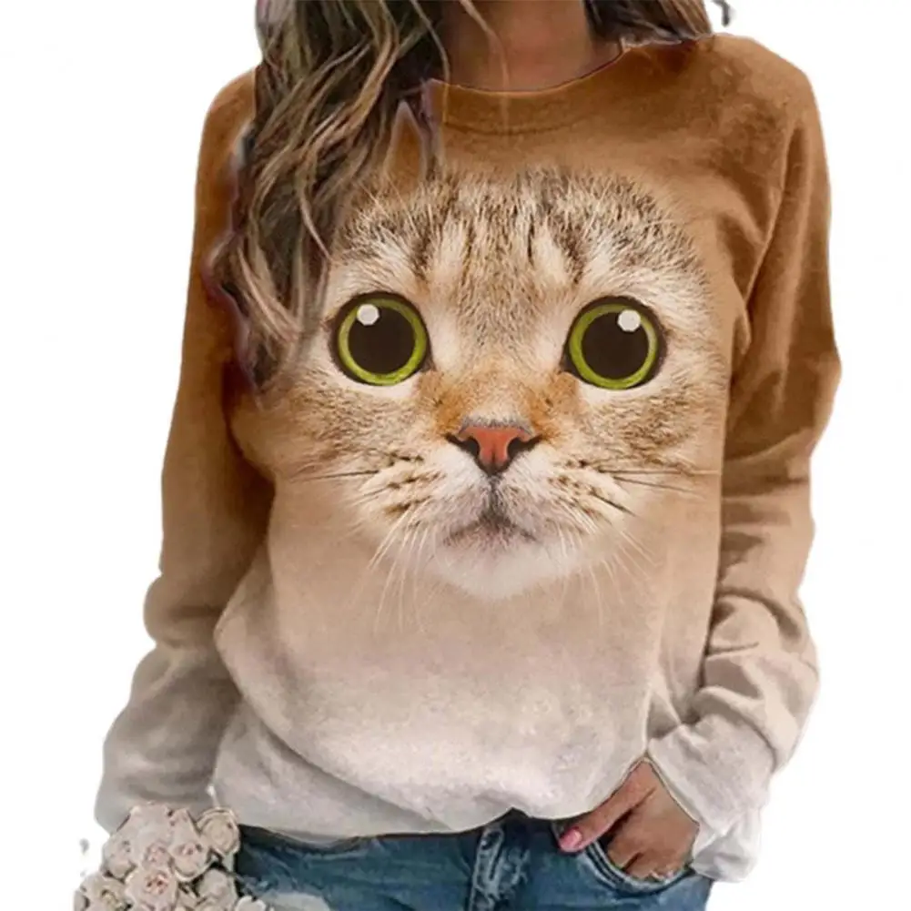 Women Blouse Anti Pilling Animal Print Round Neck Long Sleeve Loose Pullover T-shirt Autumn Blouse for Daily Wear Dropshipping
Women Blouse Anti Pilling Animal Print Round Neck Long Sleeve Loose Pullover T-shirt Autumn Blouse for Daily Wear Dropshipping