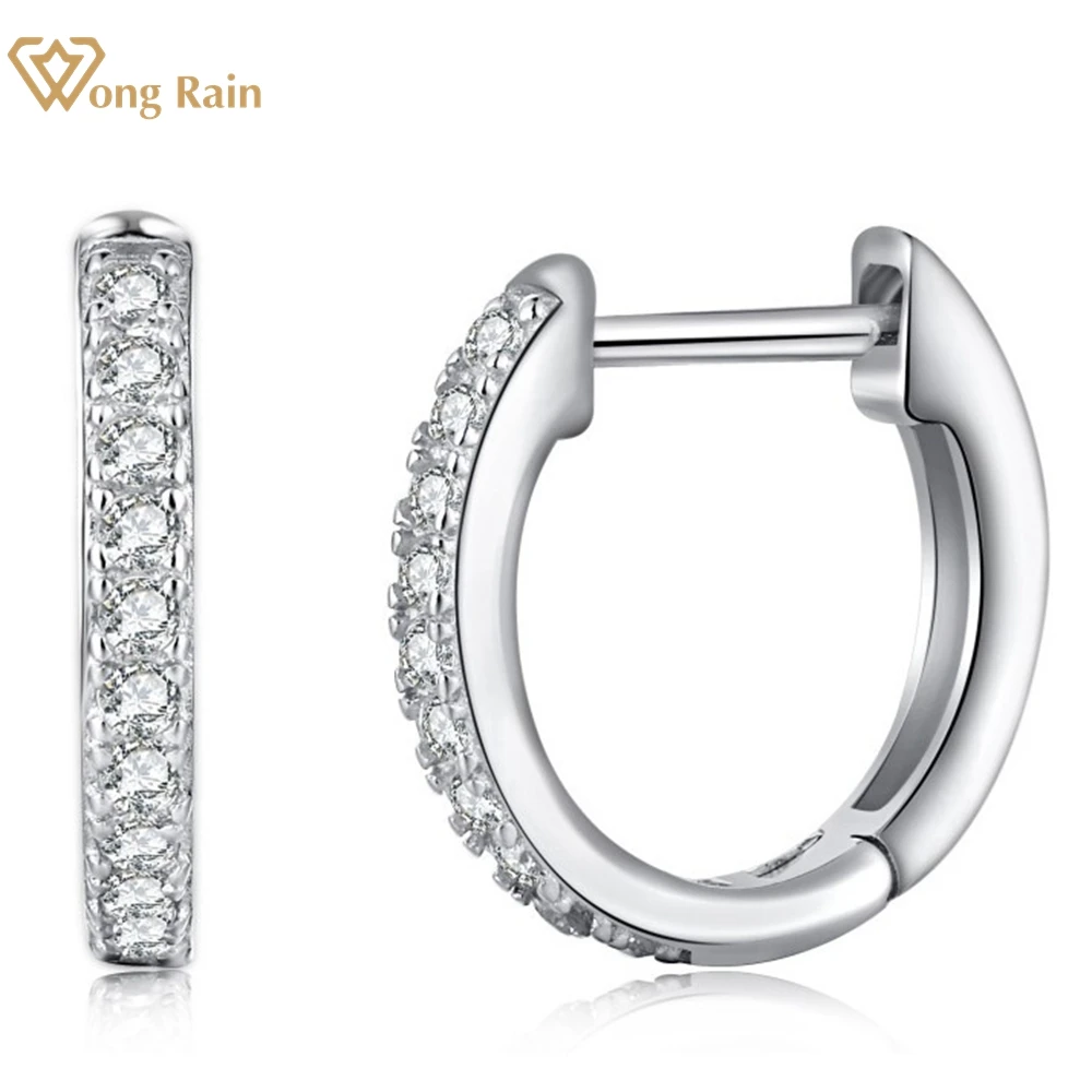 Wong Rain 100% 925 Sterling Silver AAAAA Zircon Gemstone Party Simple Small Hoop Earrings For Women Fine Jewelry Gifts Wholesale
Wong Rain 100% 925 Sterling Silver AAAAA Zircon Gemstone Party Simple Small Hoop Earrings For Women Fine Jewelry Gifts Wholesale