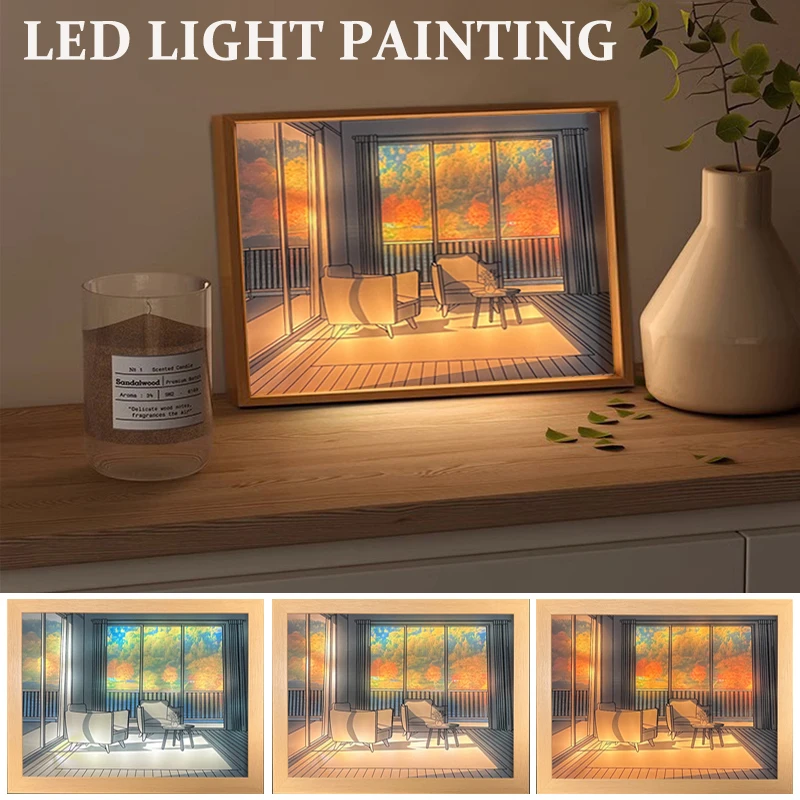 LED Light Painting USB Plug Creativity Dimming Wall Artwork Table Lamp Indoor Sunset Photo Desktop Decorative Night Lights
LED Light Painting USB Plug Creativity Dimming Wall Artwork Table Lamp Indoor Sunset Photo Desktop Decorative Night Lights