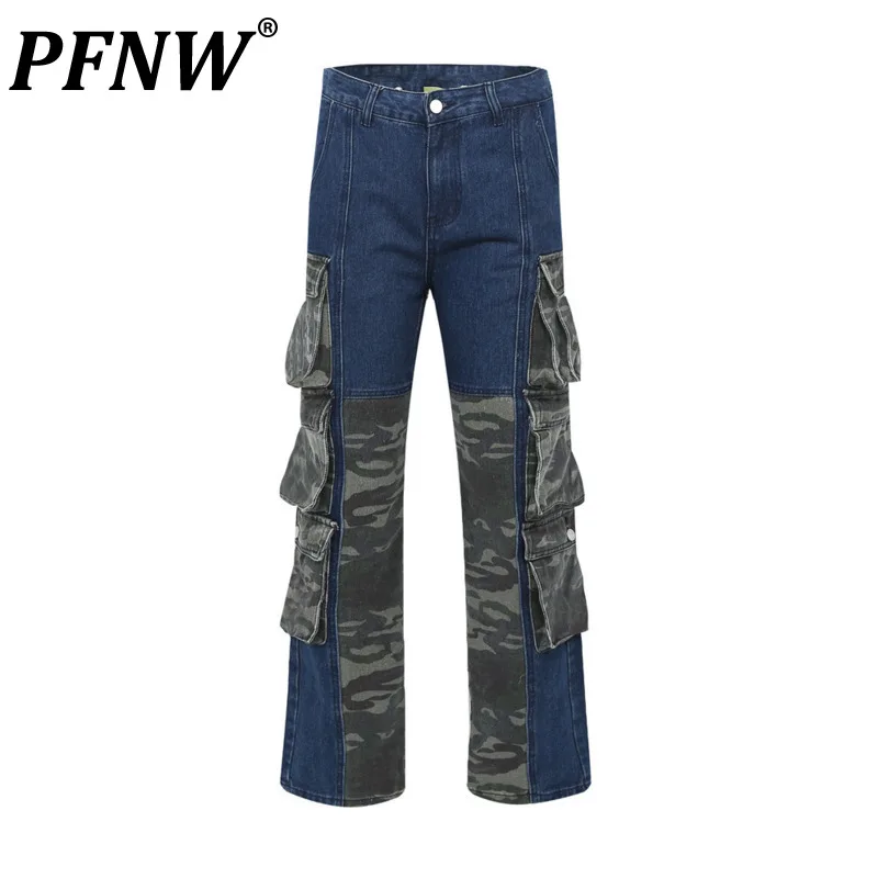 PFNW Spring Summer Men's Camouflage Splicing Overalls Techwear Denim Pants Functional Personality Tactics Straight Jeans 12A9488
PFNW Spring Summer Men's Camouflage Splicing Overalls Techwear Denim Pants Functional Personality Tactics Straight Jeans 12A9488