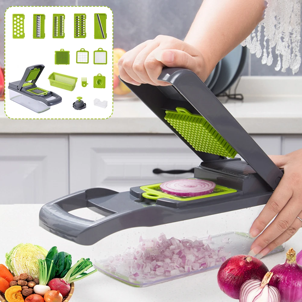 Vegetable Cutter Vegetable Slicer Fruit Peeler Grater Multi-function Sharp Food Slicer Onion Cutter 10 in 1 Kitchen Gadgets
Vegetable Cutter Vegetable Slicer Fruit Peeler Grater Multi-function Sharp Food Slicer Onion Cutter 10 in 1 Kitchen Gadgets