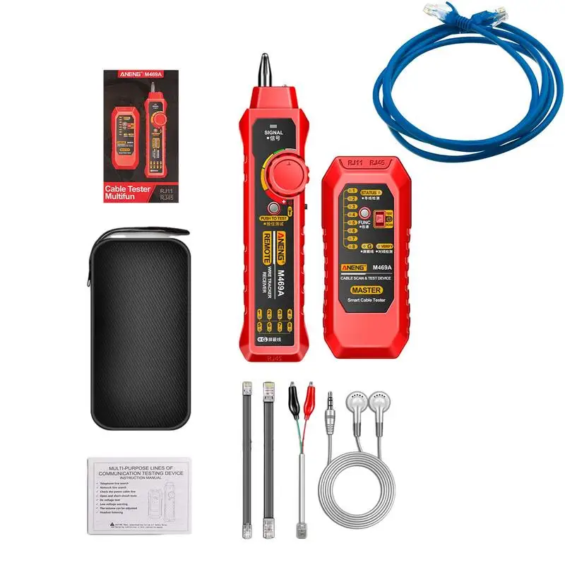 Тестер сетевого кабеля RJ45, тестер для сетевого кабеля RJ45 RJ11, сетевой инструмент для ремонта сети
Тестер сетевого кабеля RJ45, тестер для сетевого кабеля RJ45 RJ11, сетевой инструмент для ремонта сети